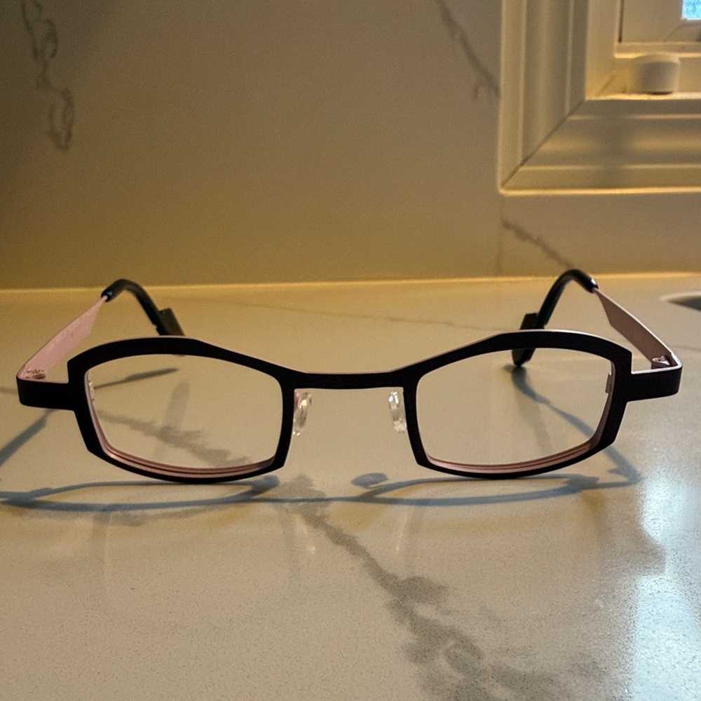 Stylish Black and Pink Glasses